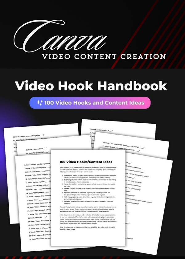 Video Hook Handbook