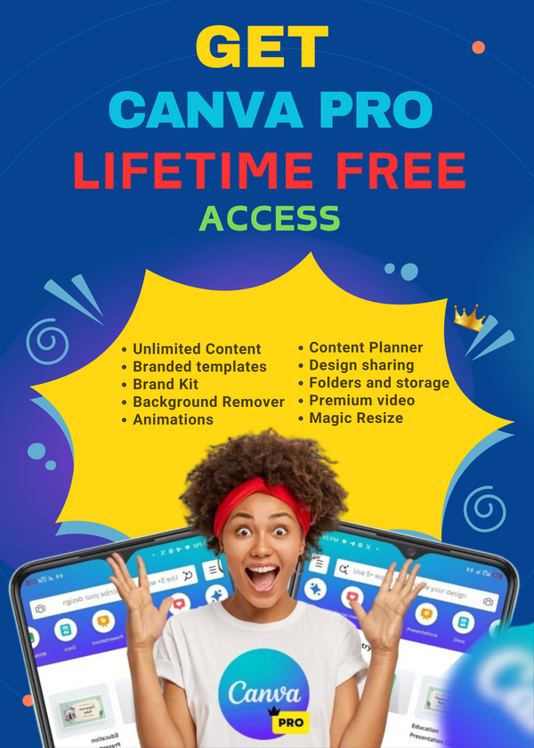 Canva pro life time free access